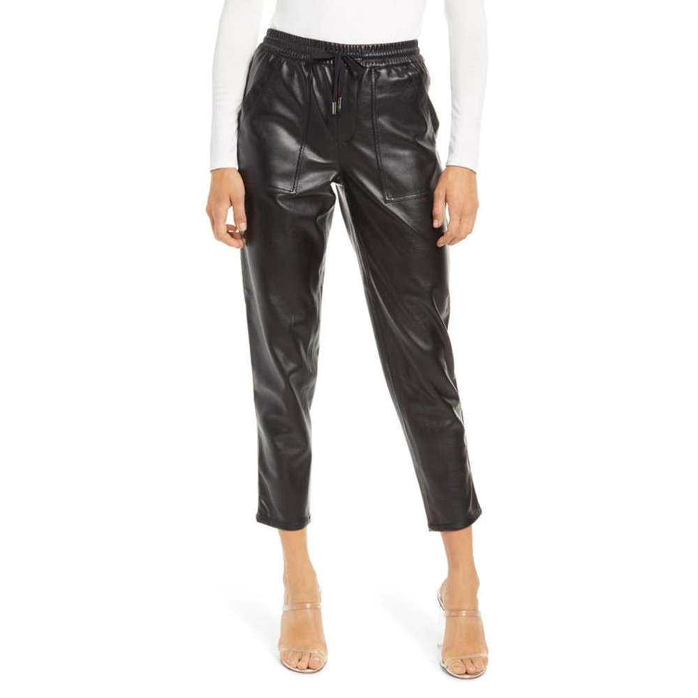 Blank NYC Pants Womens Sz‎ 30 No Guidance Ankle Vegan Faux Leather Pockets